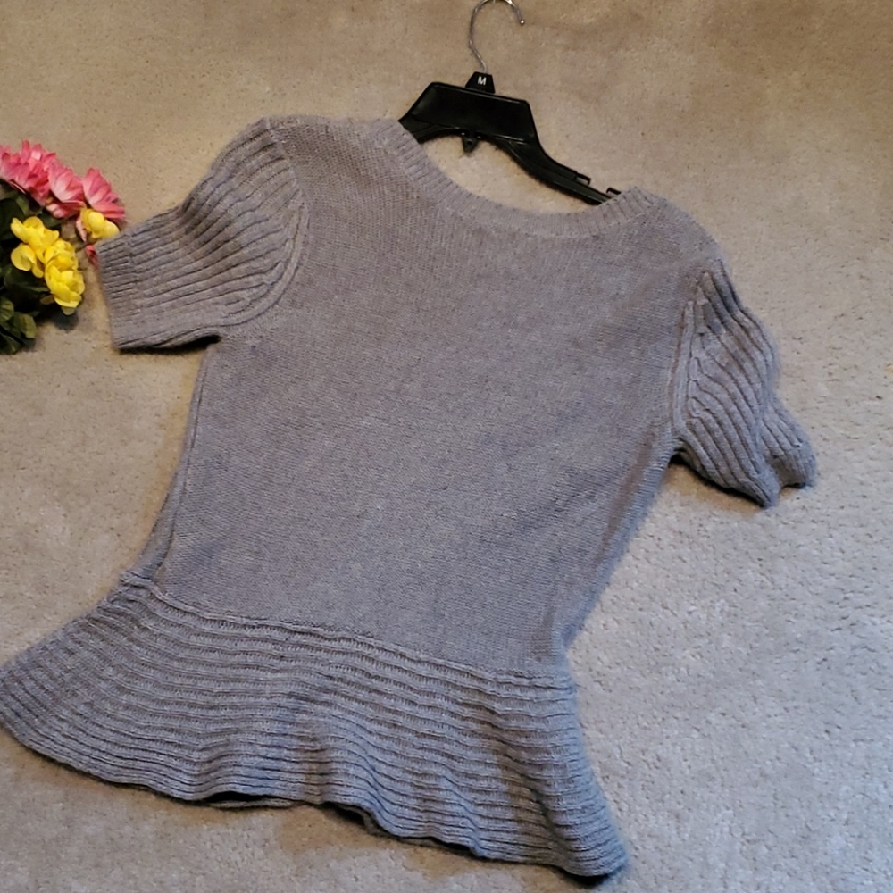 Grey Peplum Top! - Picture 2 of 2